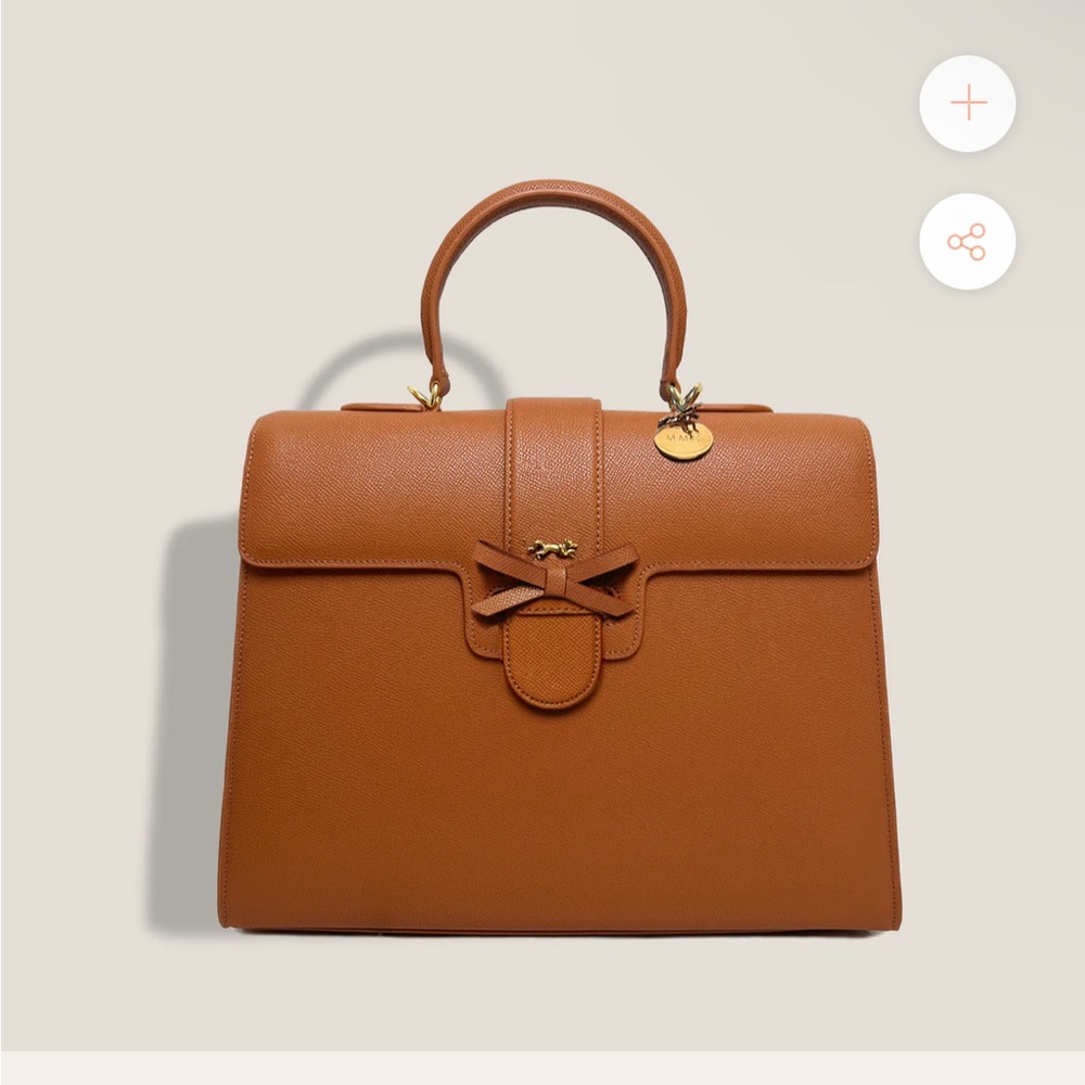 MME.MINK CARLTON BAG IN CAMEL